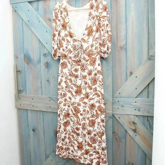 Floral Printed Midi NICHOLAS Danielle Dress Size 6 - Picture 3 of 10